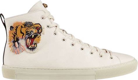 gucci high top white tiger|gucci signature high top.